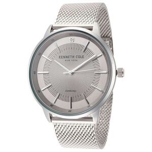 Kenneth Cole Silver Tone Mesh Band Watch